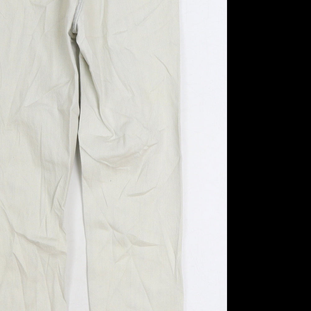 Topshop Womens White Cotton Mom Jeans Size 25 in L28 in Regular Zip