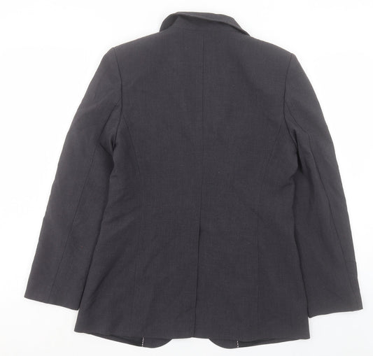 Per Una Womens Grey Jacket Blazer Size 10 Button