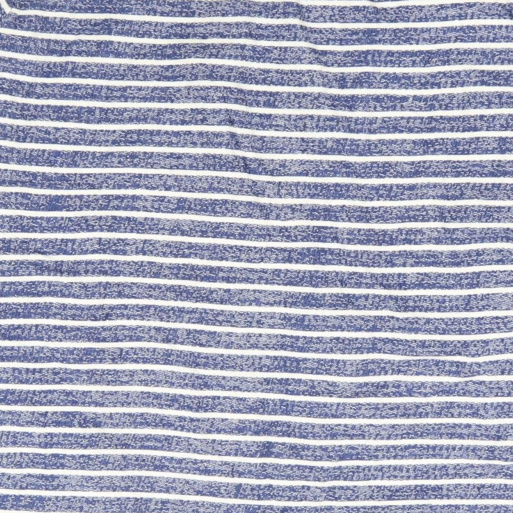 Anthology Womens Blue Striped Cotton Pullover Sweatshirt Size 20 Pullover