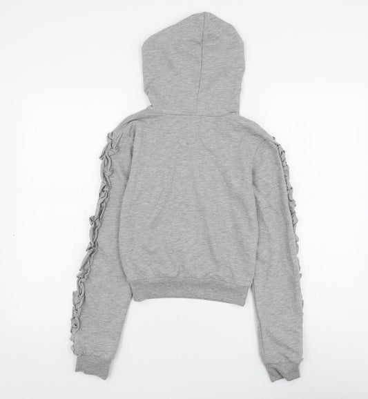 Select Girls Grey Cotton Pullover Hoodie Size XS Pullover