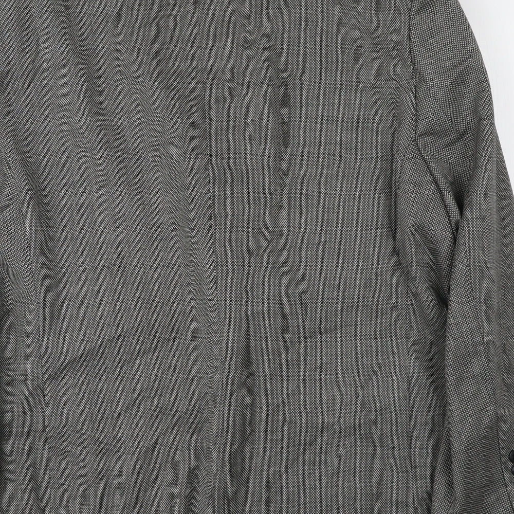 Fellini Mens Black Wool Jacket Blazer
