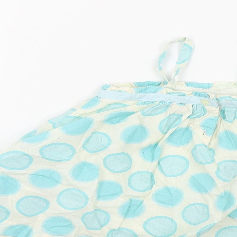 Gap Baby Ivory Polka Dot Cotton Camisole Tank Size 12-18 Months Square Neck Button