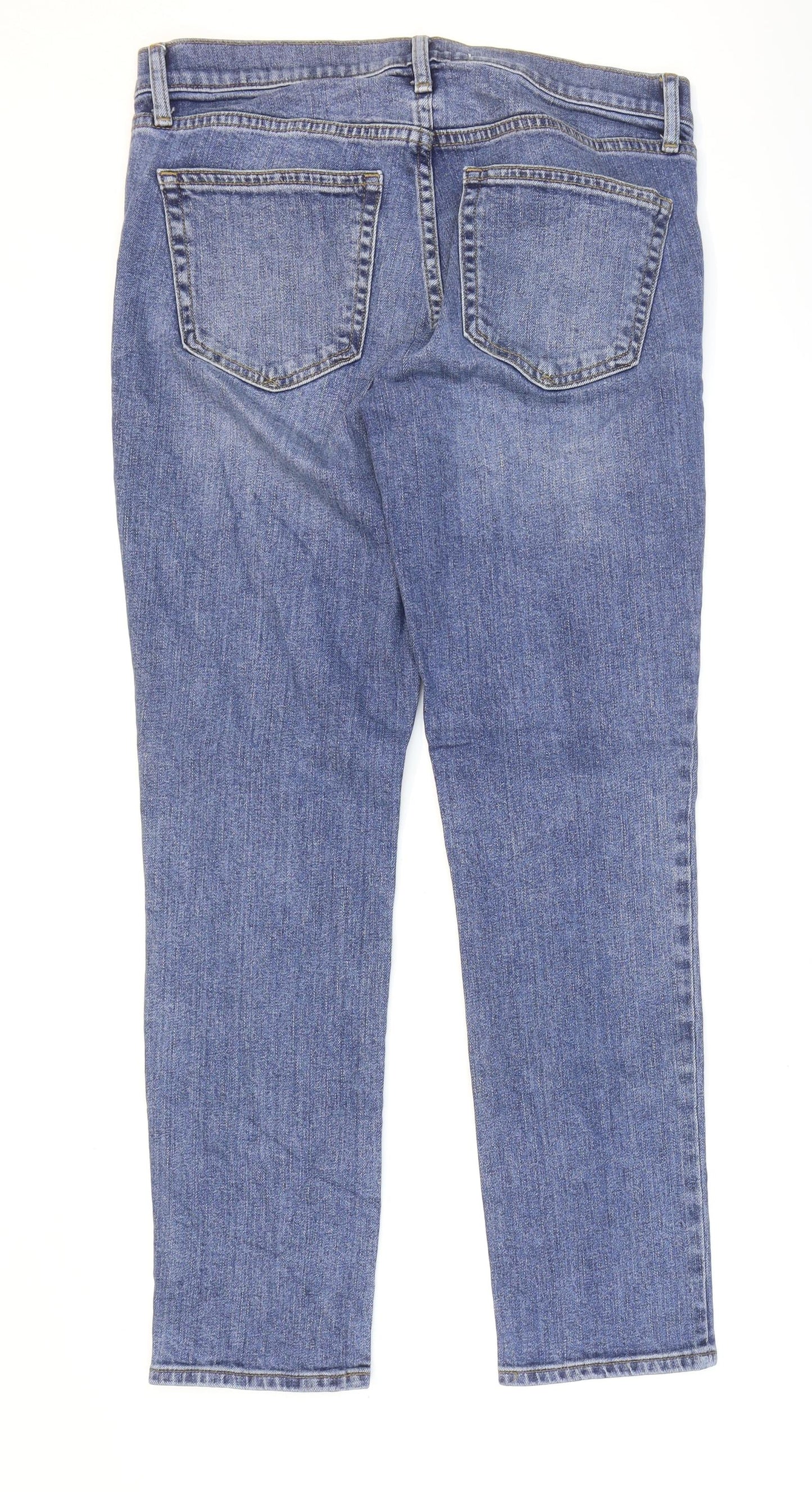 Gap Mens Blue Cotton Straight Jeans Size 28 in L27 in Regular Zip