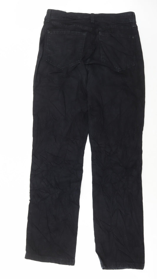 NXD Womens Black Cotton Straight Jeans Size 6 L30 in Regular Button