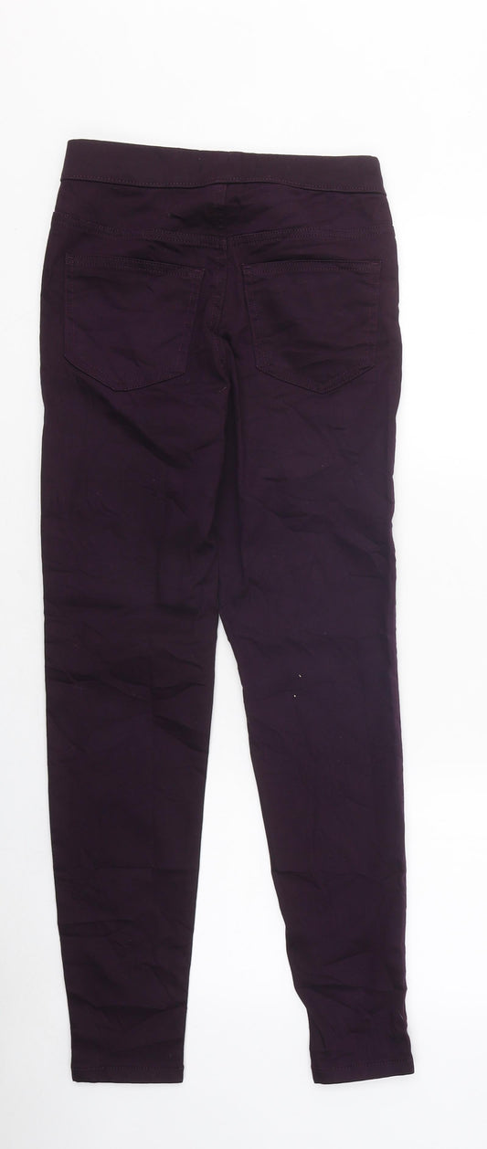 Marks and Spencer Womens Purple 100% Cotton Jegging Jeans Size 6 L32 in Regular - Short