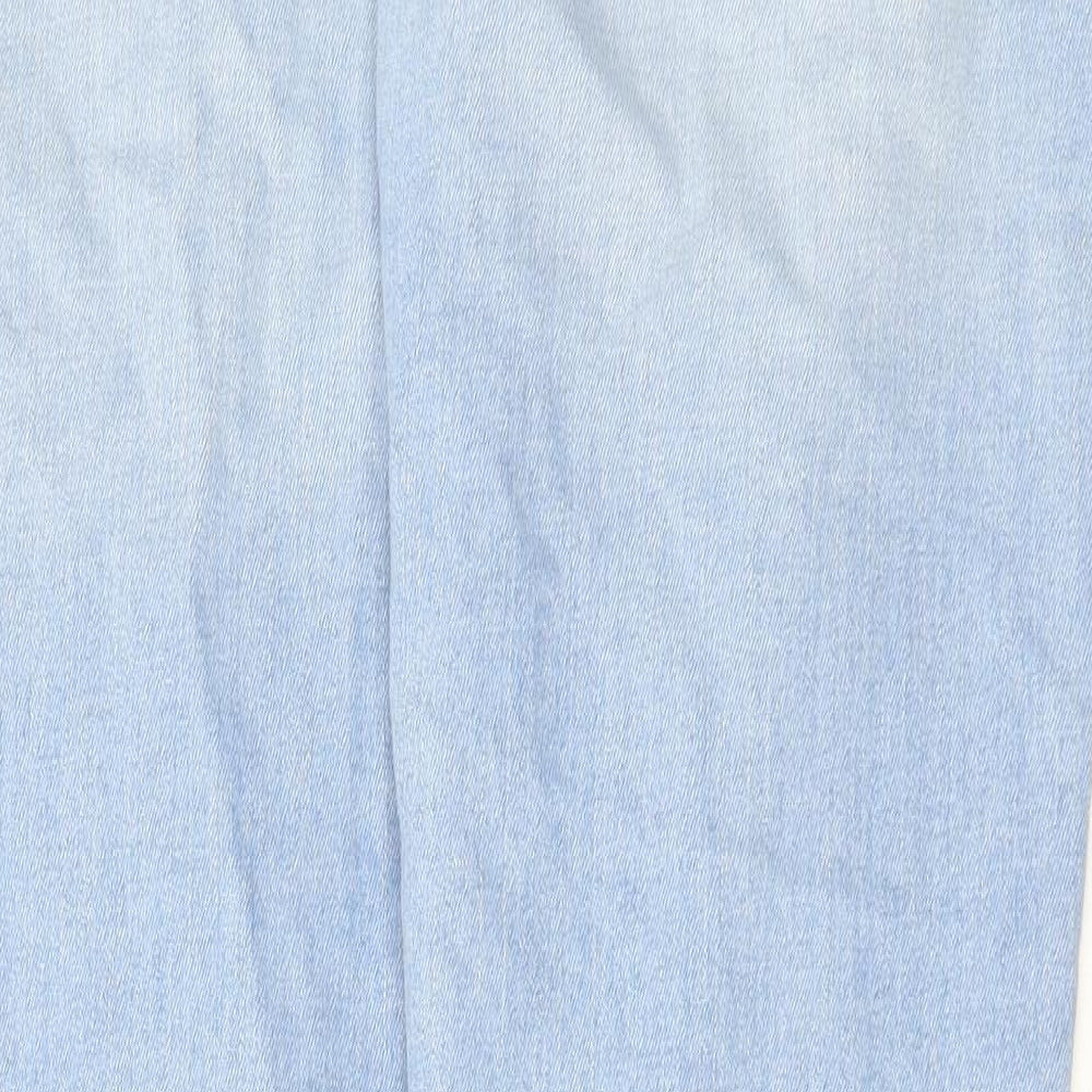 Hollister Womens Blue Cotton Straight Jeans Size 36 in L34 in Regular Button