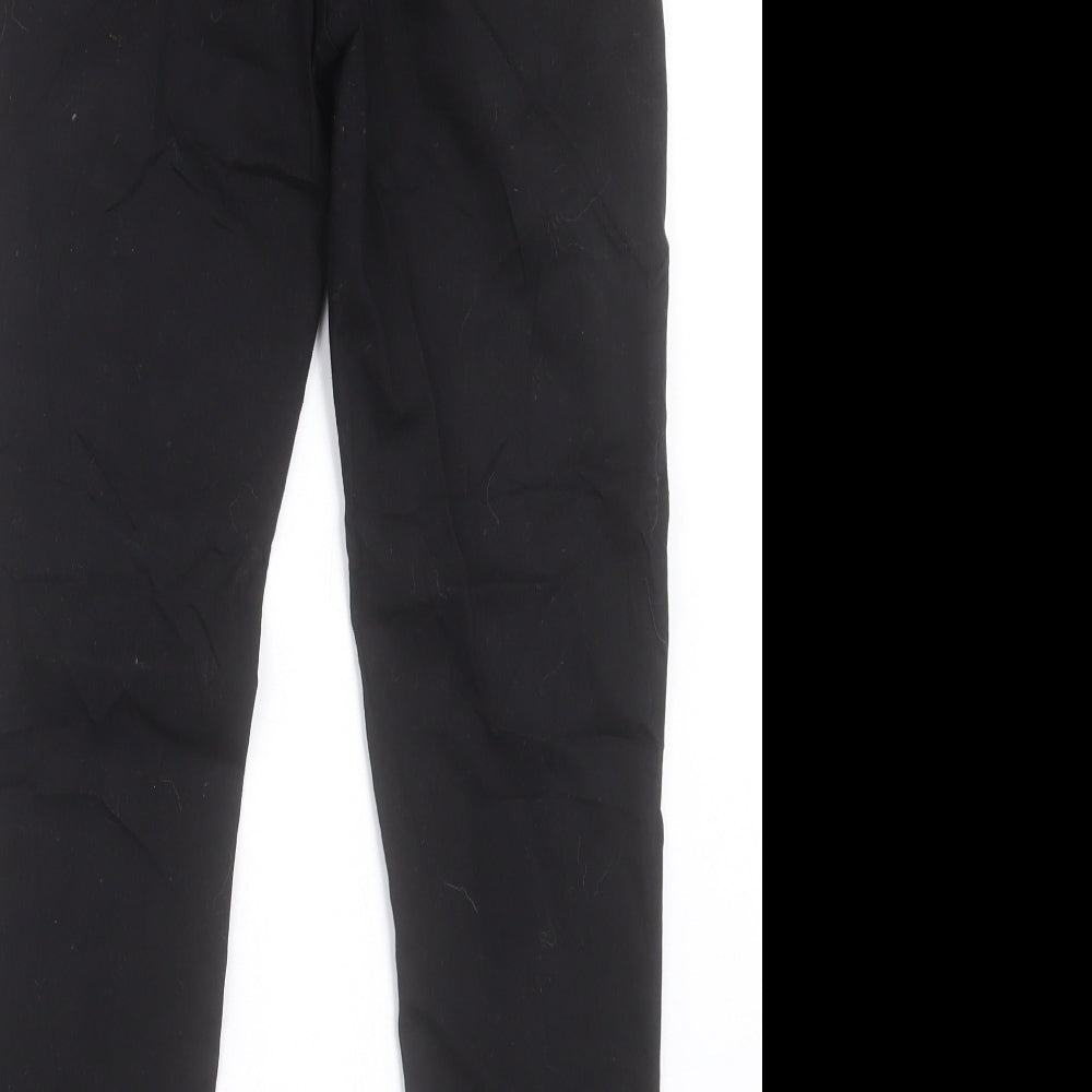 Marks and Spencer Womens Black Cotton Skinny Jeans Size 28 in L27 in Regular Button