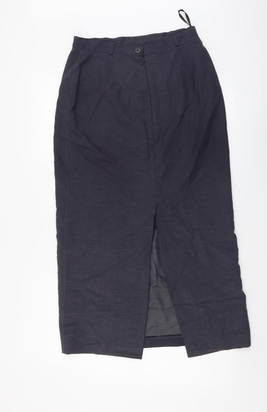 Wallis Womens Grey Polyester A-Line Skirt Size 10 Zip