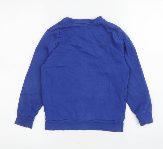 George Boys Blue Cotton Pullover Sweatshirt Size 6-7 Years Pullover
