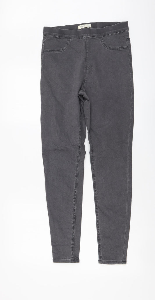 Marks and Spencer Womens Grey Cotton Harem Leggings Size 10 L29 in