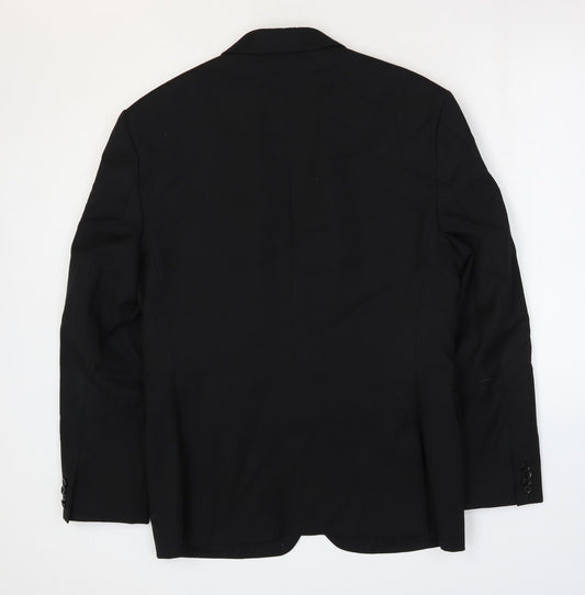 Express Mens Black Wool Jacket Suit Jacket Size 40