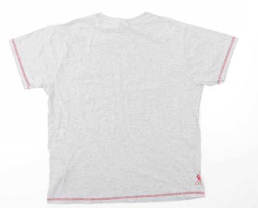 Mens UK Size M Liverpool FC Grey Cotton T-Shirt