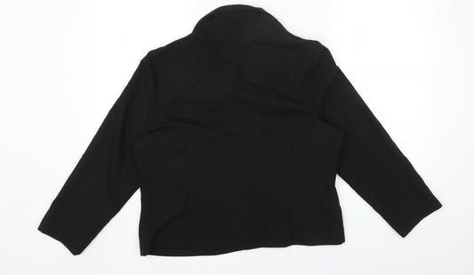 Luxe Womens Black Jacket Blazer Size 16