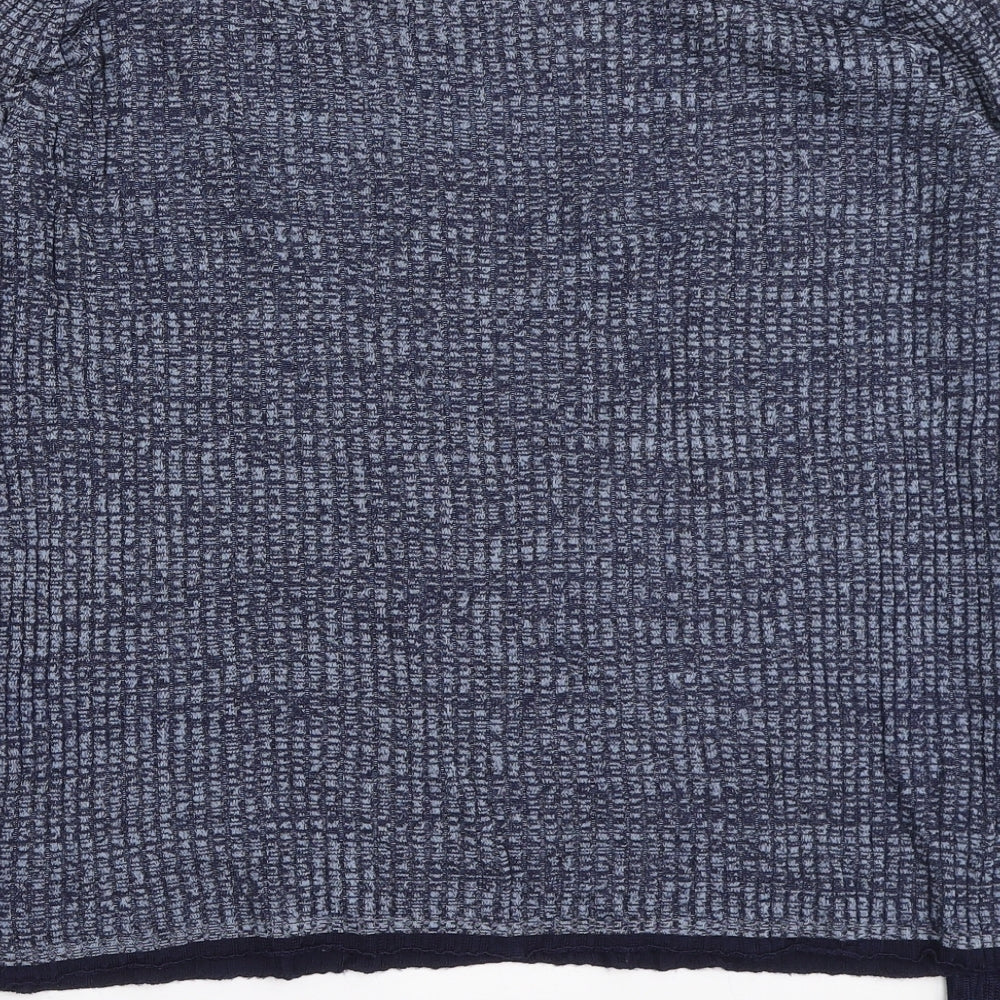 Marks and Spencer Womens Blue Round Neck Viscose Pullover Jumper Size 16