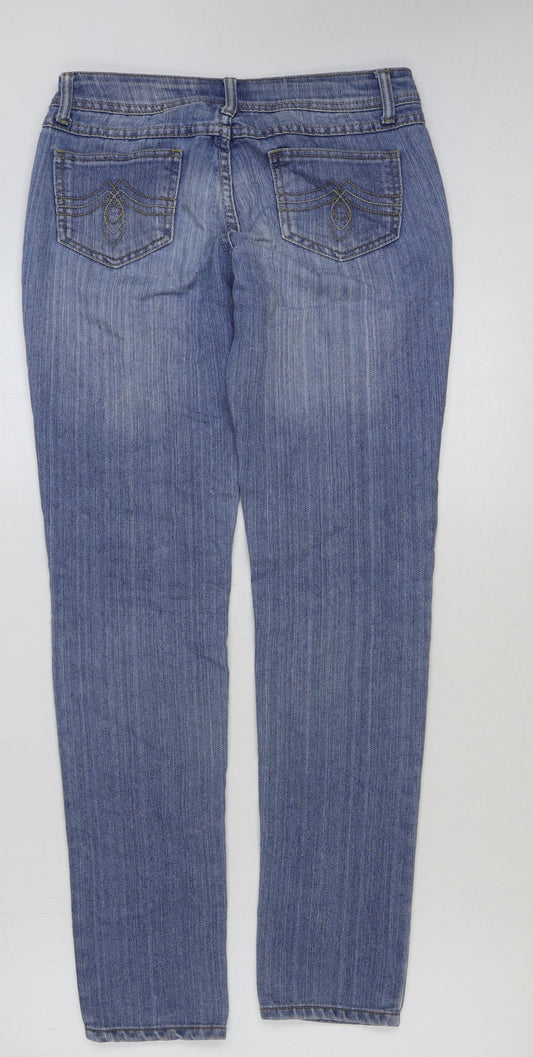 SO Womens Blue Cotton Skinny Jeans Size 30 in L31 in Regular Button