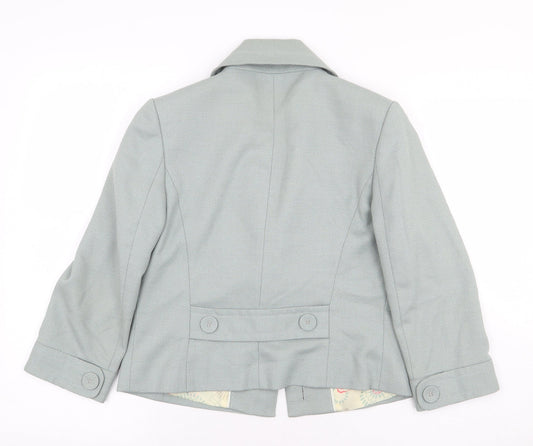 NEXT Womens Green Jacket Blazer Size 8 Button