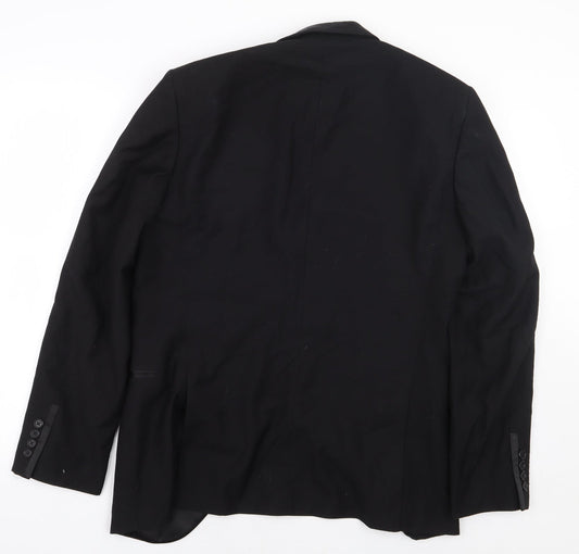 NEXT Mens Black Polyester Jacket Suit Jacket Size 38