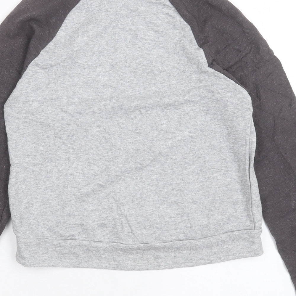 Disney Womens Grey Colourblock Cotton Pullover Sweatshirt Size S Pullover - Mickey Mouse