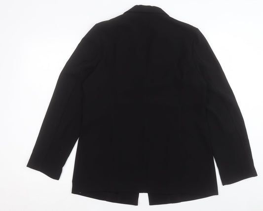 Etam Womens Black Jacket Blazer Size 14 Hook & Eye