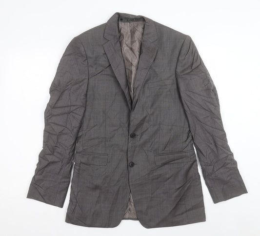Paul Costelloe Mens Grey Wool Jacket Suit Jacket Size 36