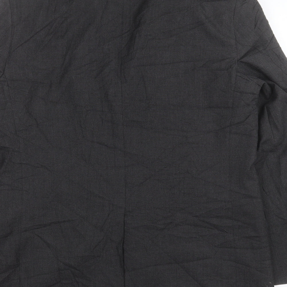 Marks and Spencer Mens Grey Polyacrylate Fibre Jacket Suit Jacket Size 40