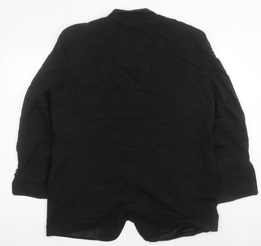 Simon Berwin Mens Black Wool Jacket Suit Jacket Size 44