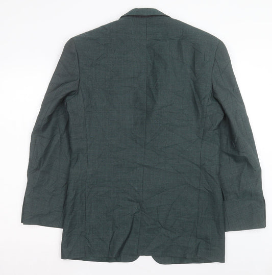Dimensions Mens Green Polyacrylate Fibre Jacket Suit Jacket Size 36
