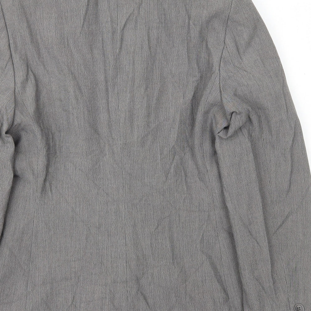 NEXT Womens Grey Polyester Jacket Blazer Size 8