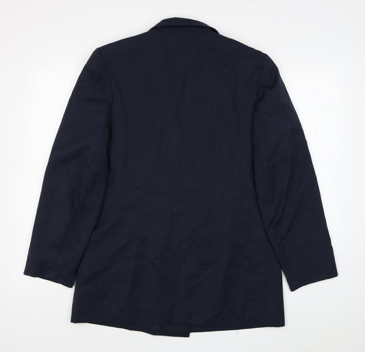 BHS Womens Blue Polyester Jacket Blazer Size 14