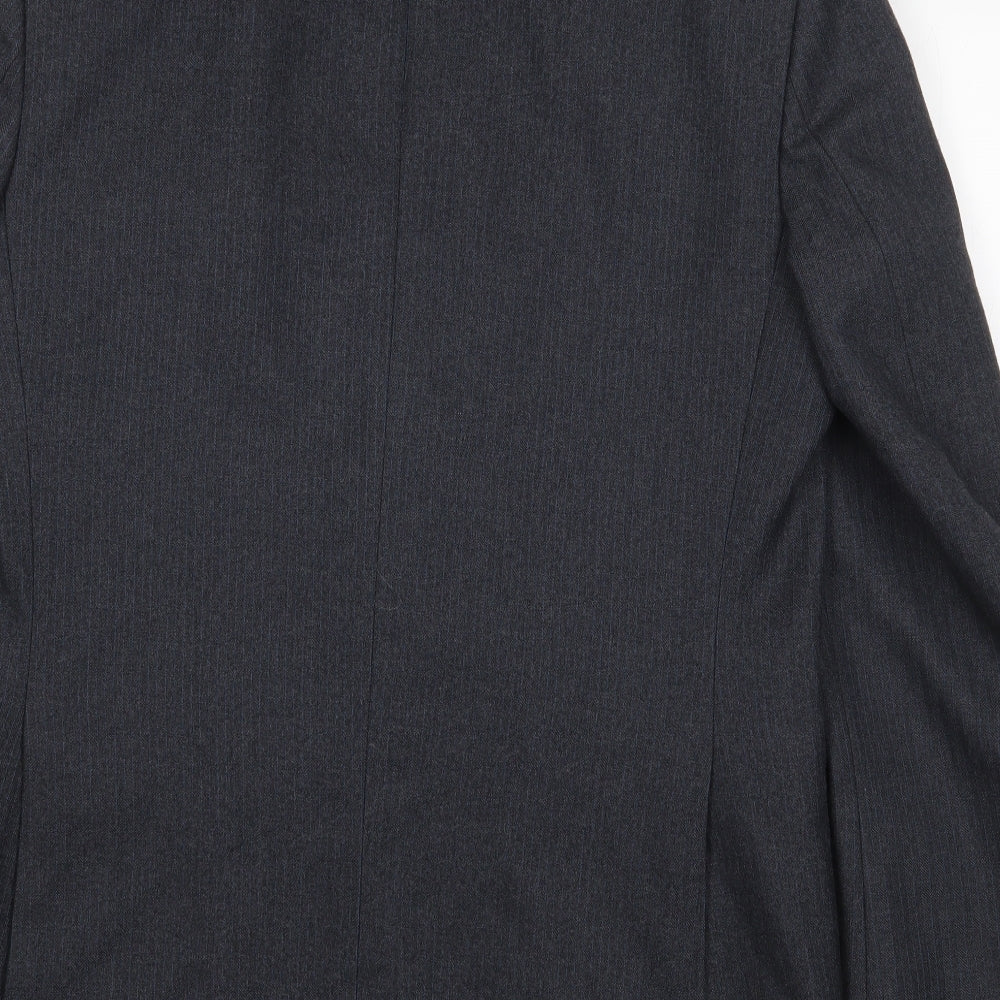 Dunn & Co Mens Blue Striped Wool Jacket Suit Jacket Size 38