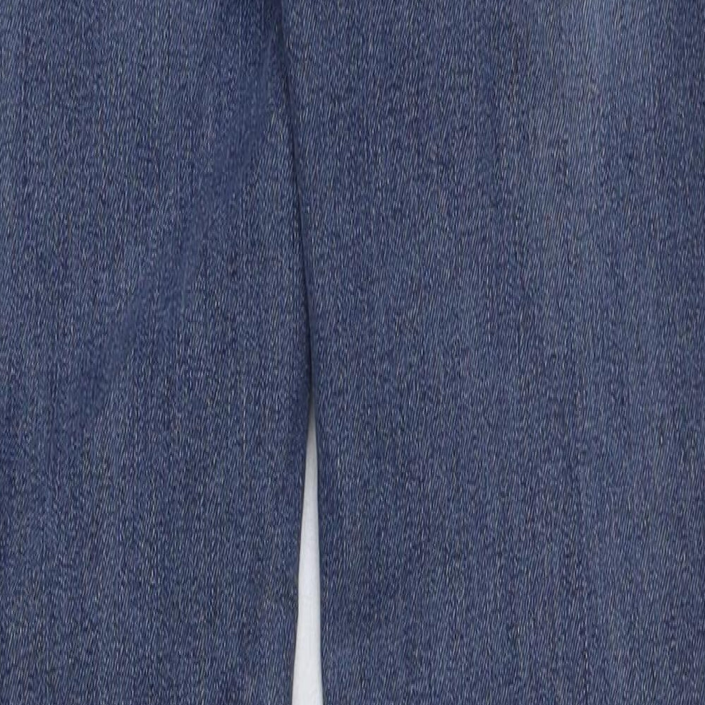 Marks and Spencer Womens Blue Cotton Skinny Jeans Size 8 L31 in Regular Button