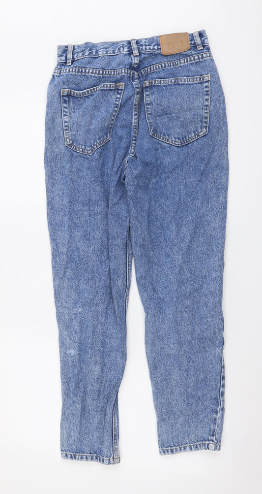 Pull&Bear Womens Blue Cotton Jegging Jeans Size S L26 in Regular Button