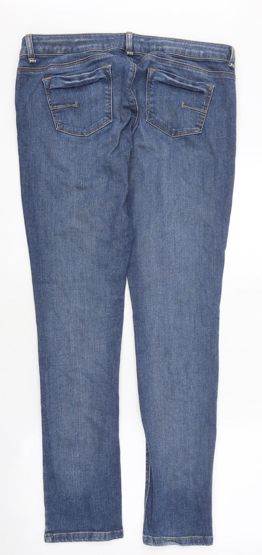 Preworn Womens Blue Polyester Skinny Jeans Size 34 in L32 in Regular Tie