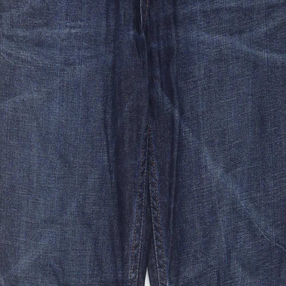 Timberland Mens Blue Cotton Straight Jeans Size 33 in L31 in Regular Button