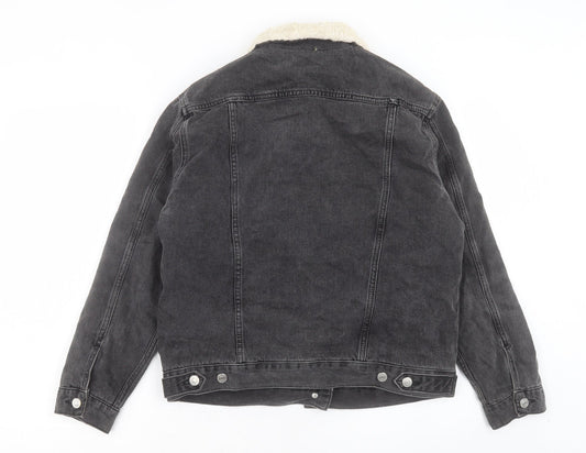Topshop Womens Black Jacket Size 8 Button