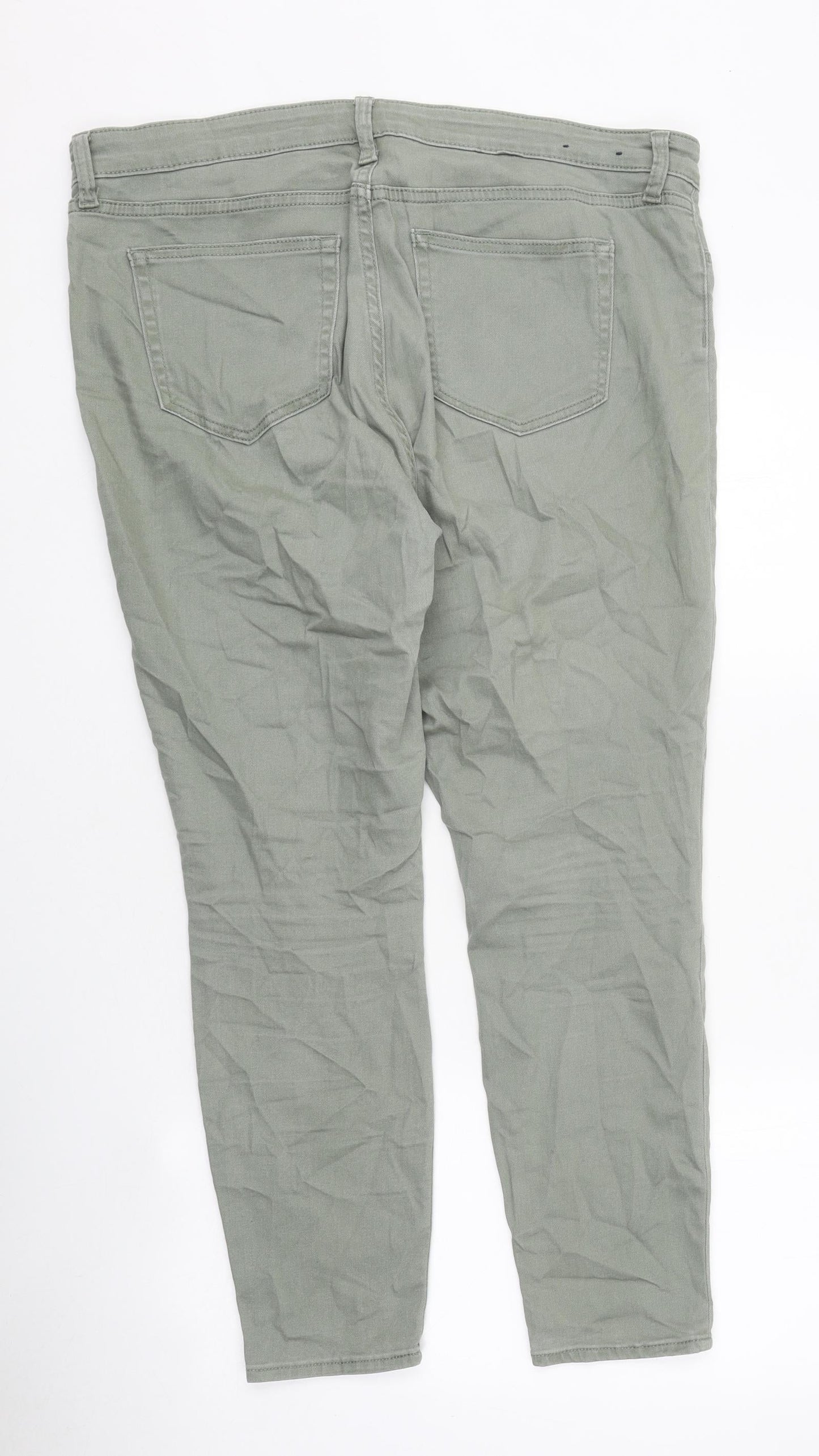 Gap Mens Green Cotton Skinny Jeans Size 30 in L27 in Regular Zip