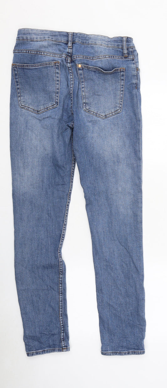 H&M Womens Blue 100% Cotton Skinny Jeans Size 30 in L31 in Regular Zip