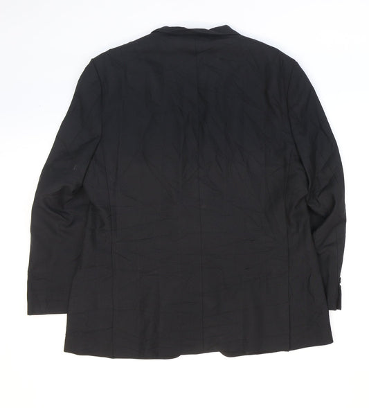 Hugo James Mens Black Polyester Jacket Suit Jacket Size 40