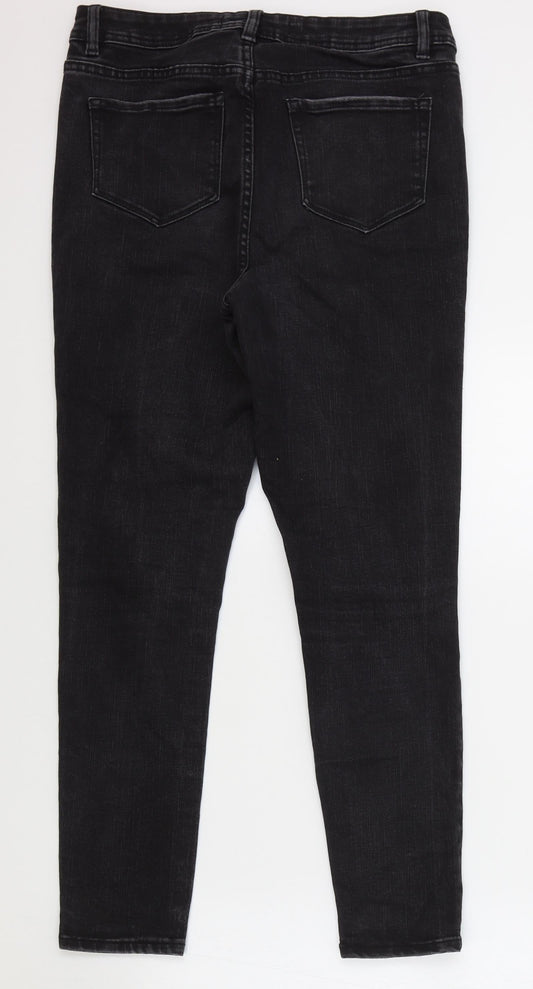 George Womens Black Cotton Skinny Jeans Size 30 in L28 in Regular Zip
