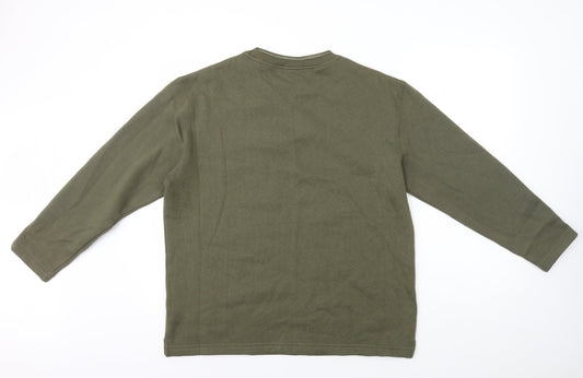 Para Mens Green Polyester Pullover Sweatshirt Size S - Size S/M