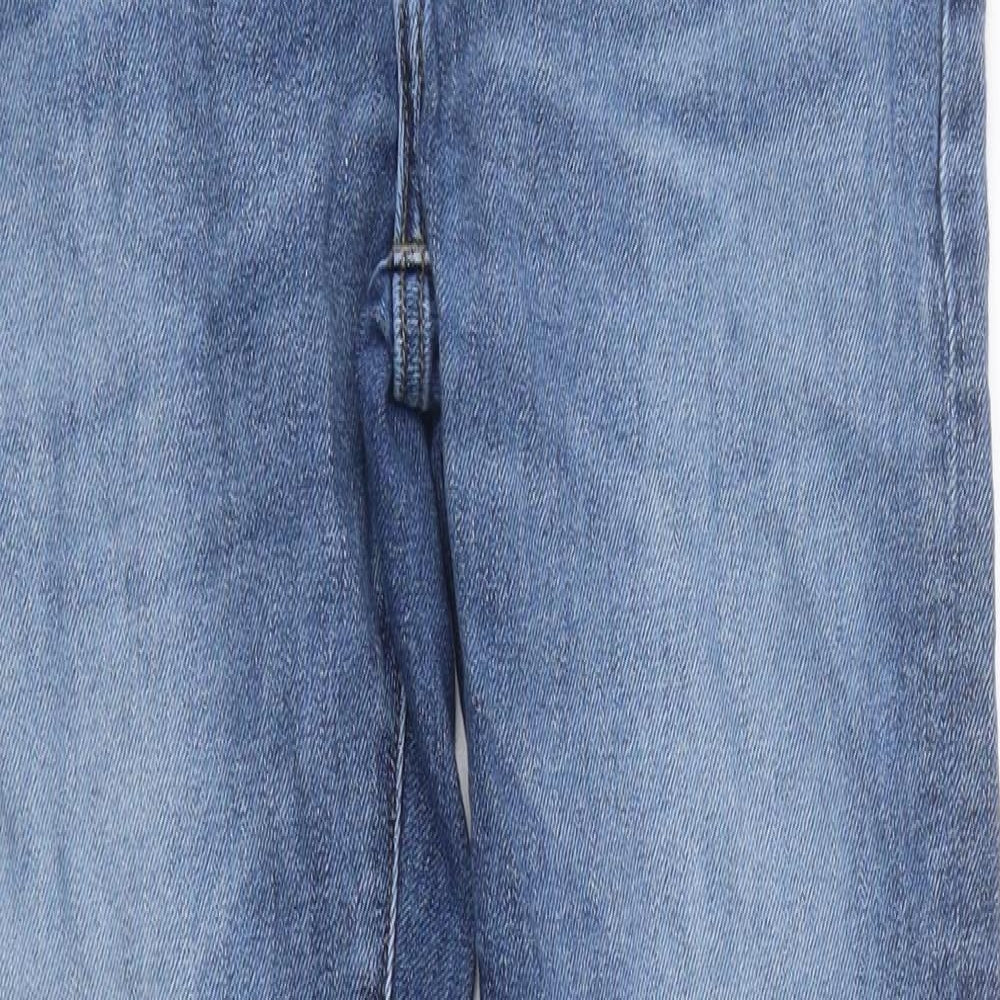 Unique Womens Blue 100% Cotton Skinny Jeans Size 34 L29 in Regular Zip