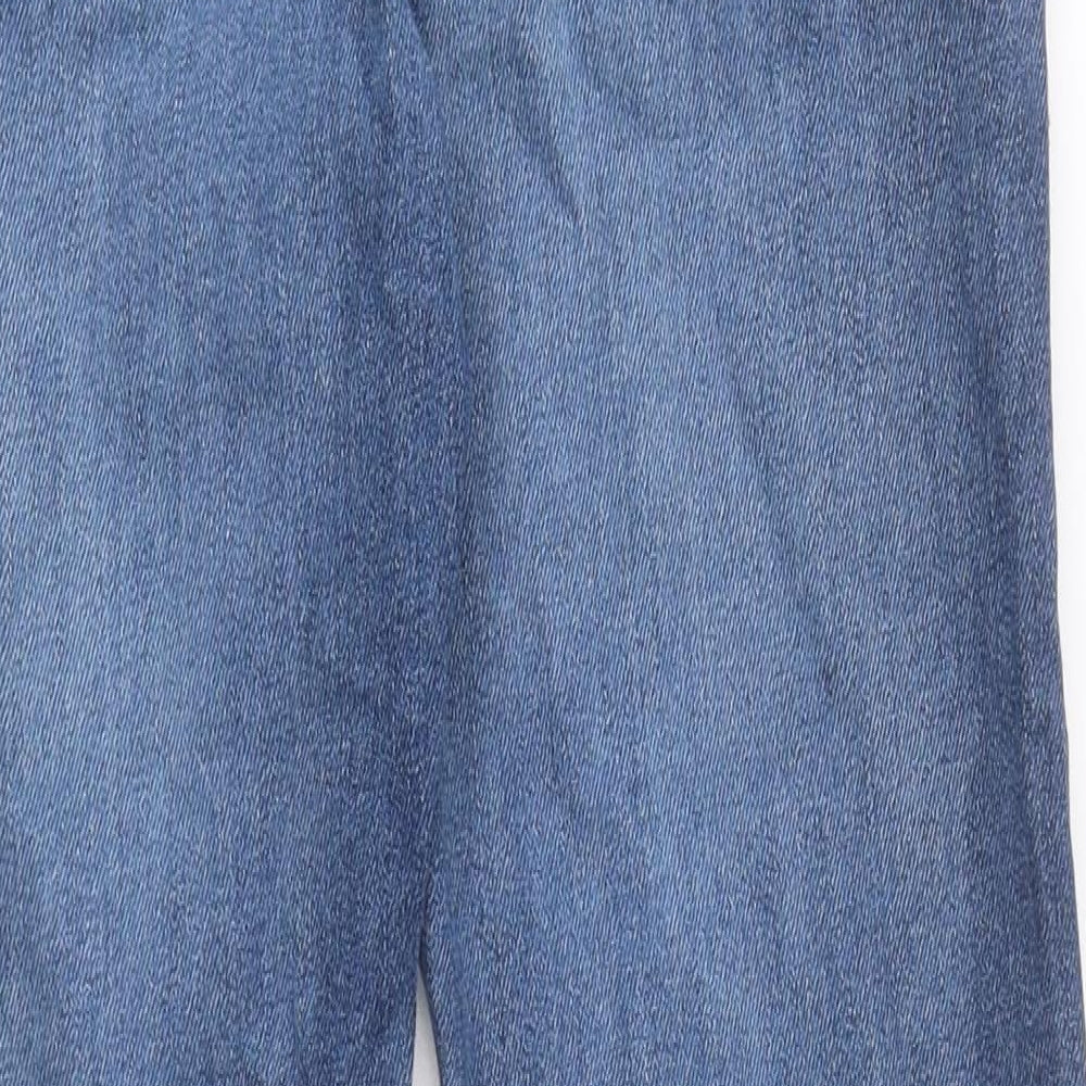 Unique Womens Blue 100% Cotton Skinny Jeans Size 34 L29 in Regular Zip