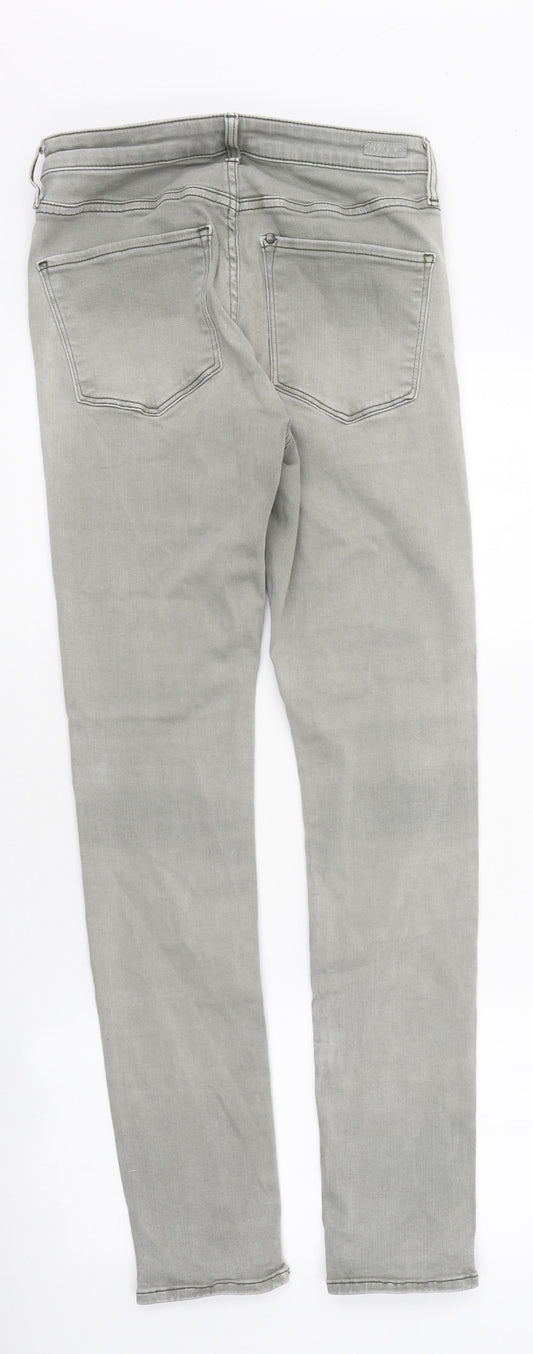 Preworn Womens Grey 100% Cotton Skinny Jeans Size 30 in L32.5 in Regular Zip