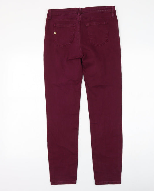 My Twin Womens Purple Cotton Skinny Jeans Size 30 in L28 in Regular Zip