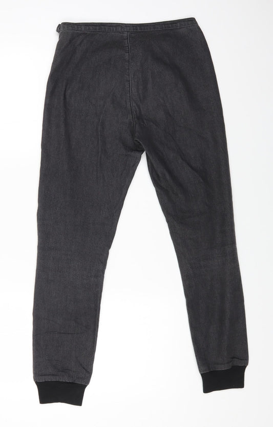 Marks and Spencer Womens Black Cotton Skinny Jeans Size 8 L25 in Regular Zip