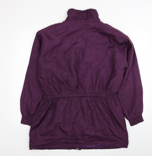 Partners Womens Purple Rain Coat Coat Size M Zip
