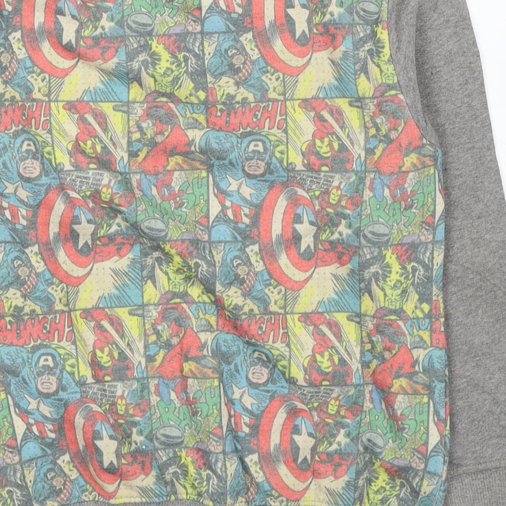 NEXT Boys Grey Polyester Pullover Sweatshirt Size 6 Years Pullover - Comic Book Marvel