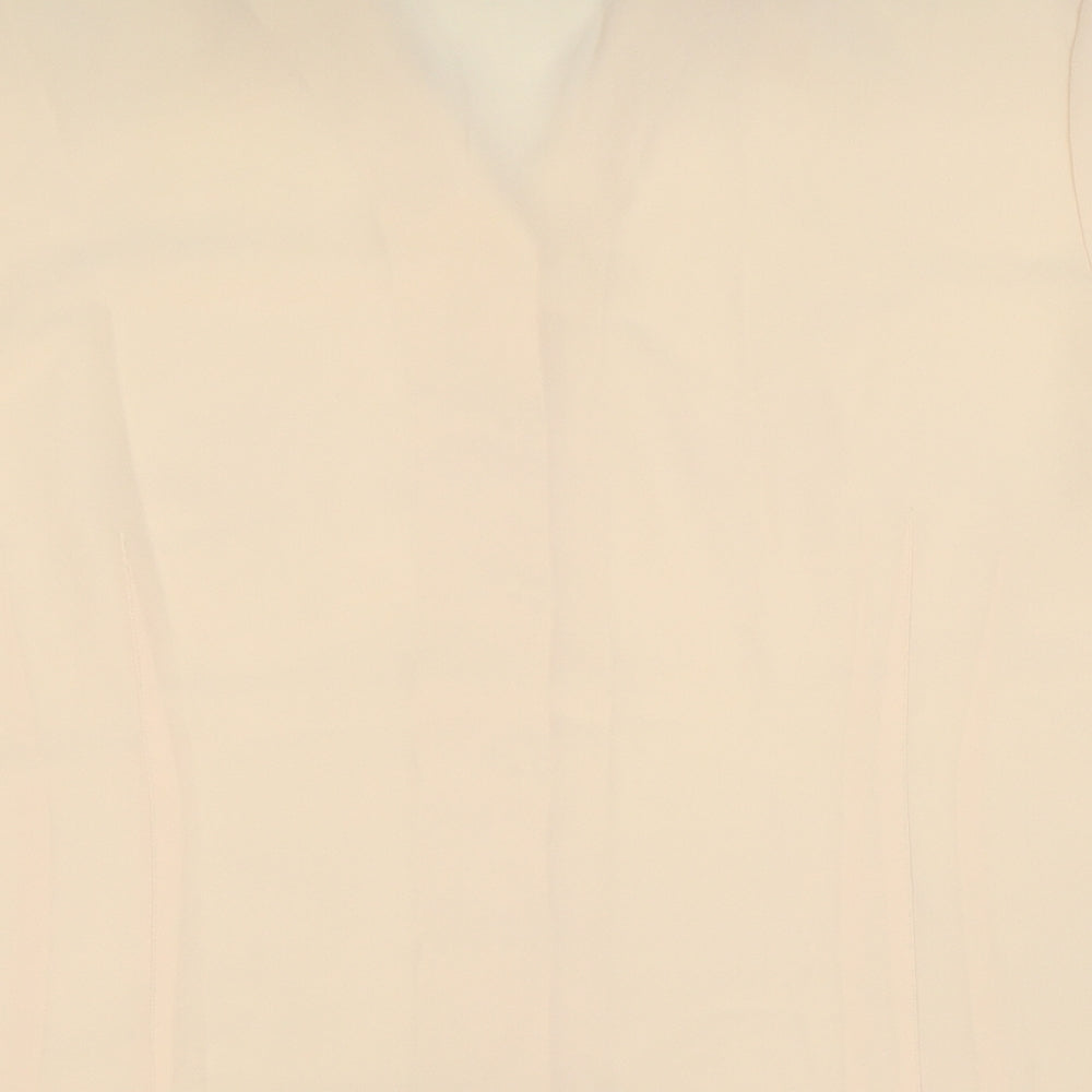 Debenhams Womens Orange Polyester Basic Button-Up Size 18 Collared