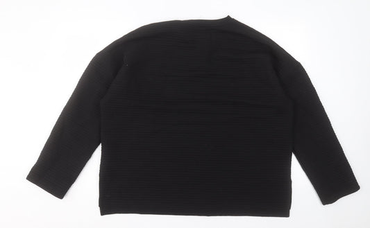 New Look Womens Black Polyester Pullover Sweatshirt Size L Pullover