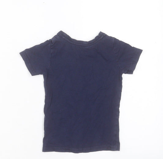 Primark Boys Blue Cotton Basic T-Shirt Size 24 Months Crew Neck Pullover - Fun Like Dad. 24-36 Months
